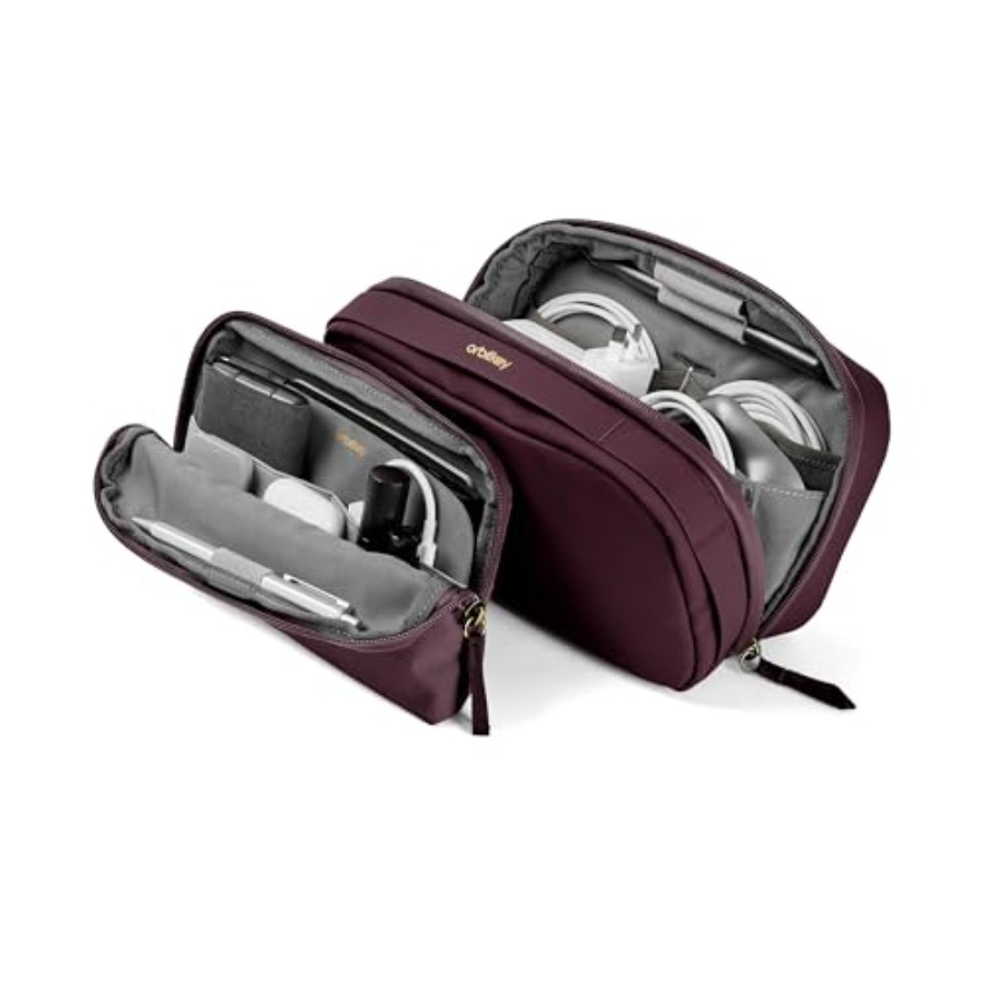 Tech Accessories Travel Organizer Pouch - 2-in-1 Tech Accessory Pouch with Detachable