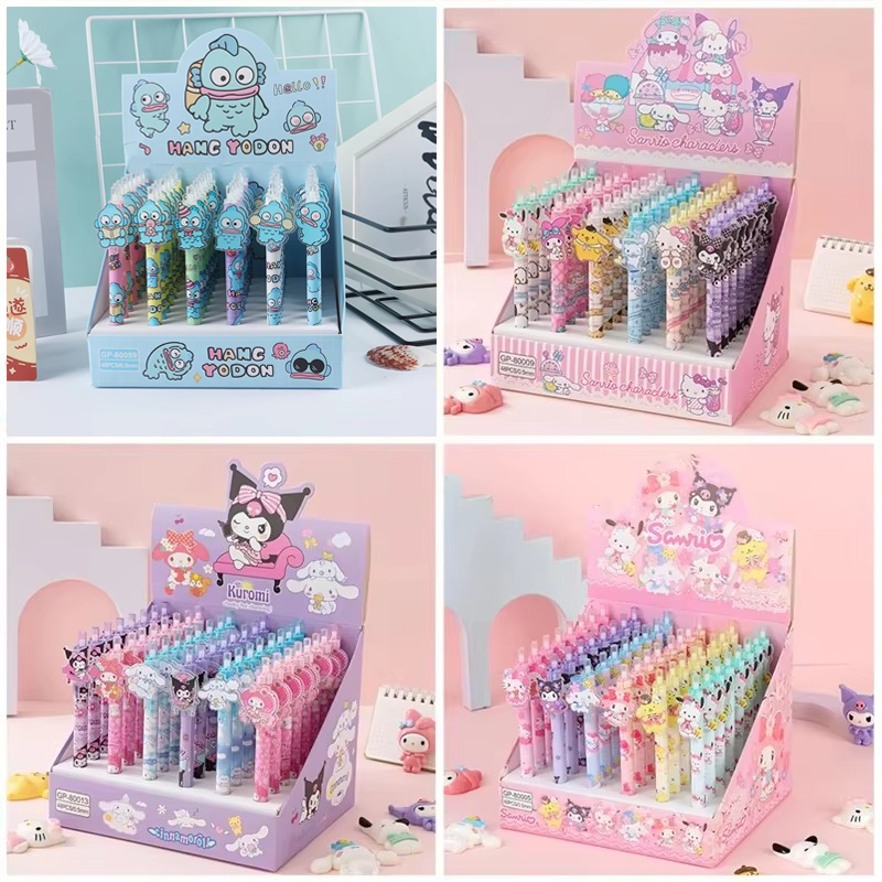 Tech Accessories For Office - 48pcs Gel Pen Kuromi Cinnamoroll Pochacco