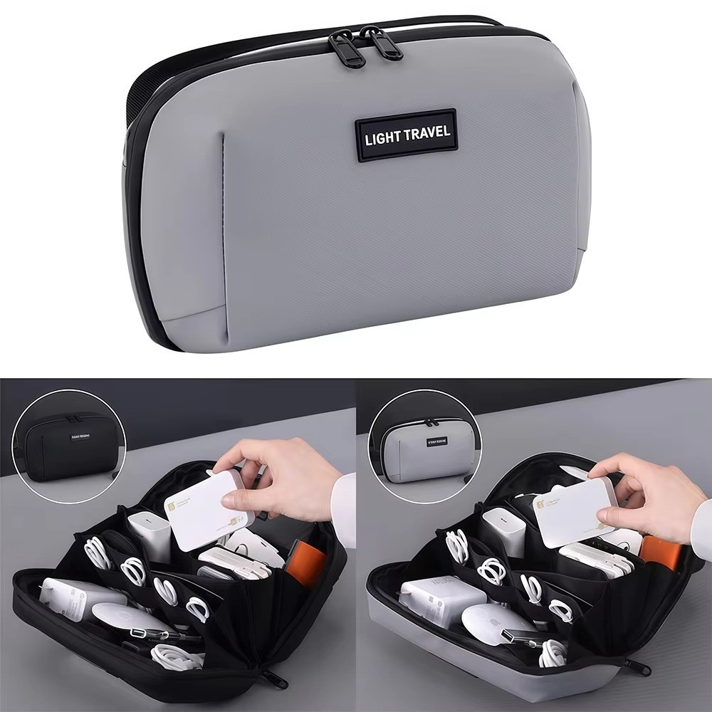 Tech Accessories Travel Organizer Pouch - Portable Data Cable Storage Bag Dust-proof