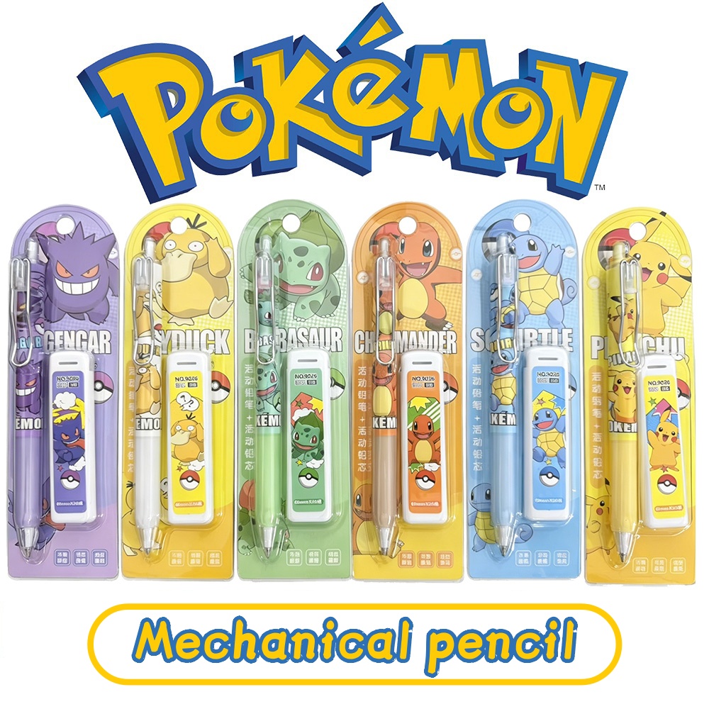 Tech Accessories For Office - Pokemon Pikachu Mechanical Pencil Set Cartoon