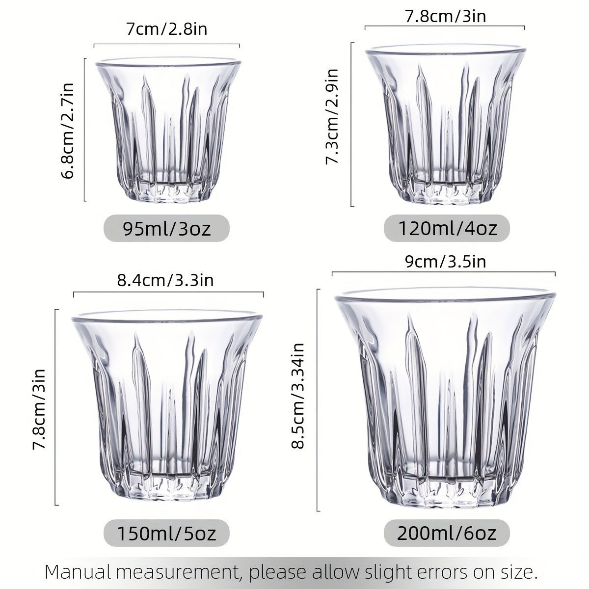 2 Pack Espresso Cups, Clear Gl - Tech Accessories For Office のレビューと価格