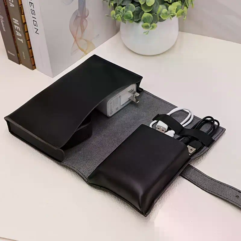 1pc PU Leather Multi-Compartme - Tech Accessories Travel Case のレビューと価格