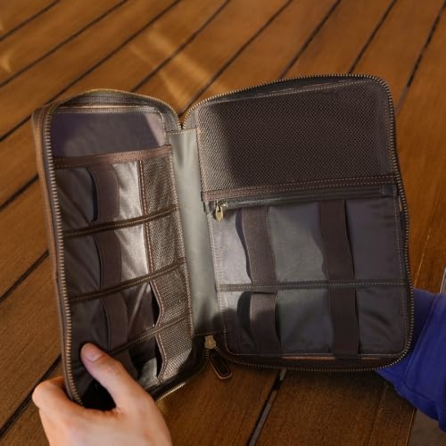 Polare Full Grain Leather Trav - Tech Accessories Travel Case のレビューと価格