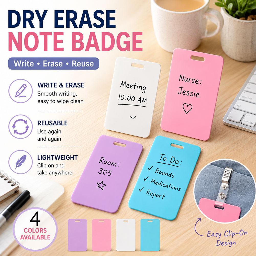 Portable Dry Erase Note Badge  - Tech Accessories For Office のレビューと価格