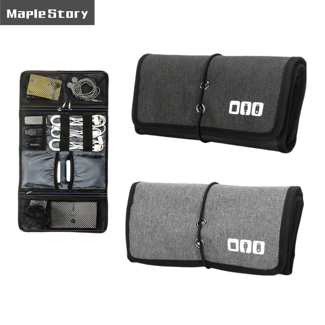 Travel Cable Storage Bag，Elect - Tech Accessories Travel Organizer Pouch のレビューと価格