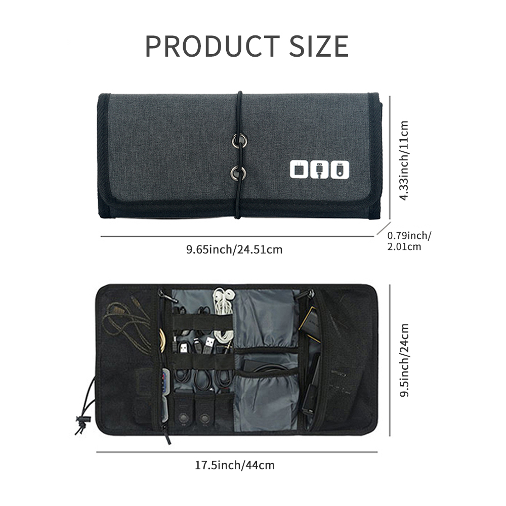 Travel Cable Storage Bag，Elect - Tech Accessories Travel Organizer Pouch のレビューと価格