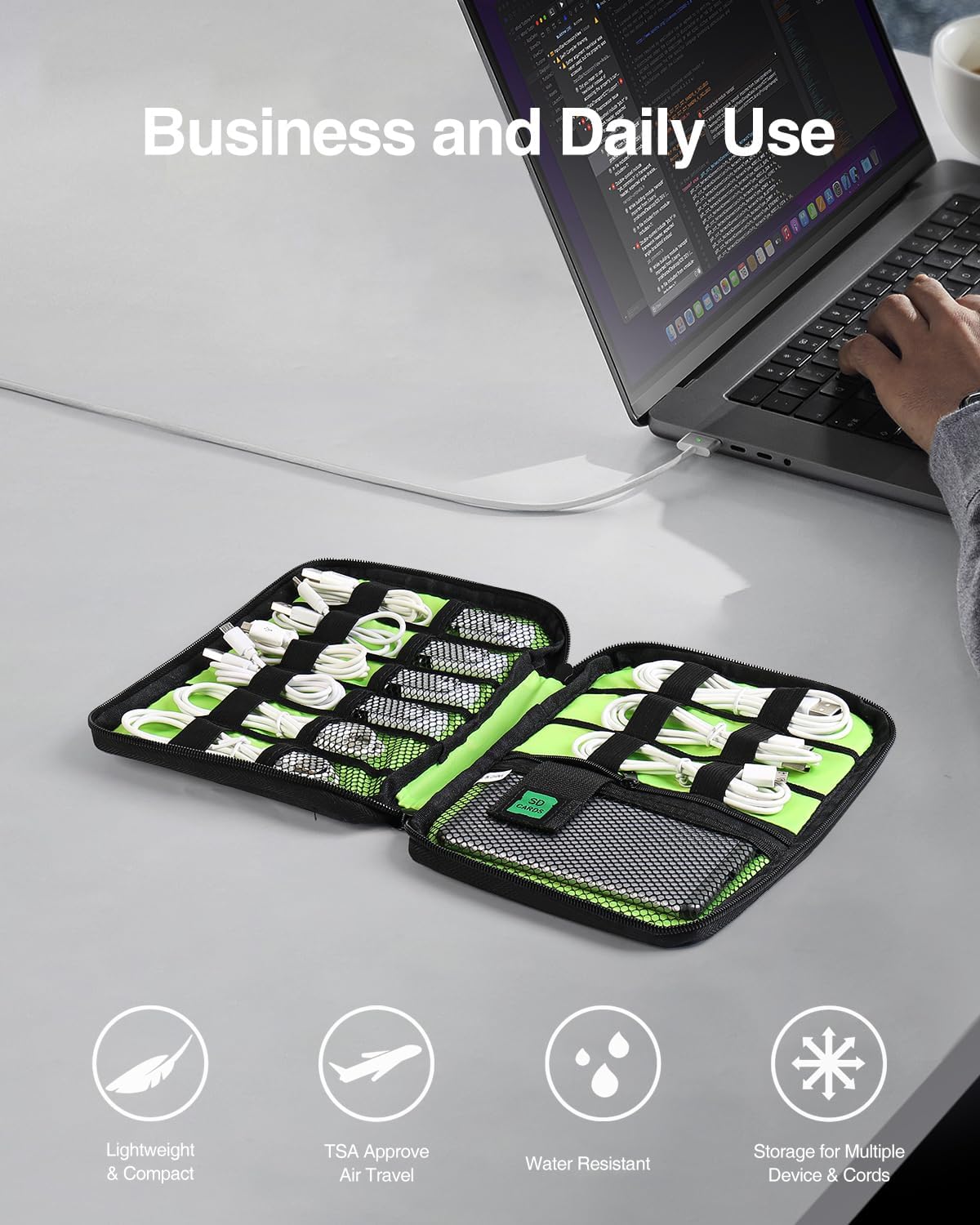 Travel Cable Organizer Bag, Fl - Tech Accessories Travel Case のレビューと価格