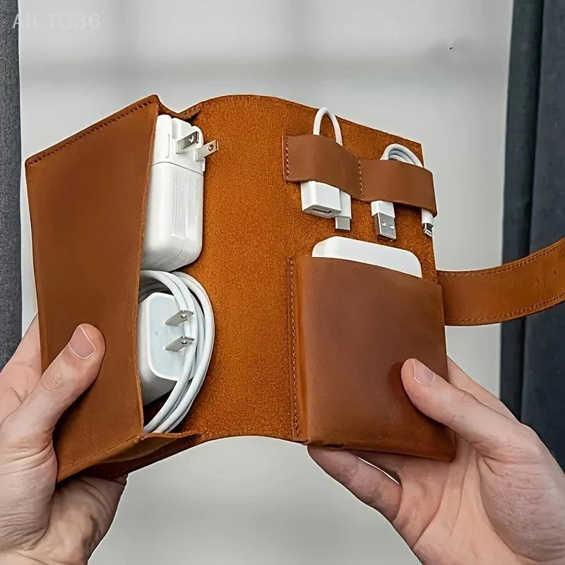 1PC PU Leather Multi-Compartme - Tech Accessories Travel Case のレビューと価格
