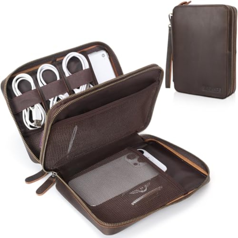 Polare Full Grain Leather Trav - Tech Accessories Travel Case のレビューと価格