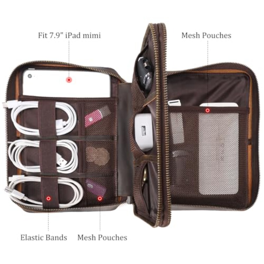 Polare Full Grain Leather Trav - Tech Accessories Travel Case のレビューと価格