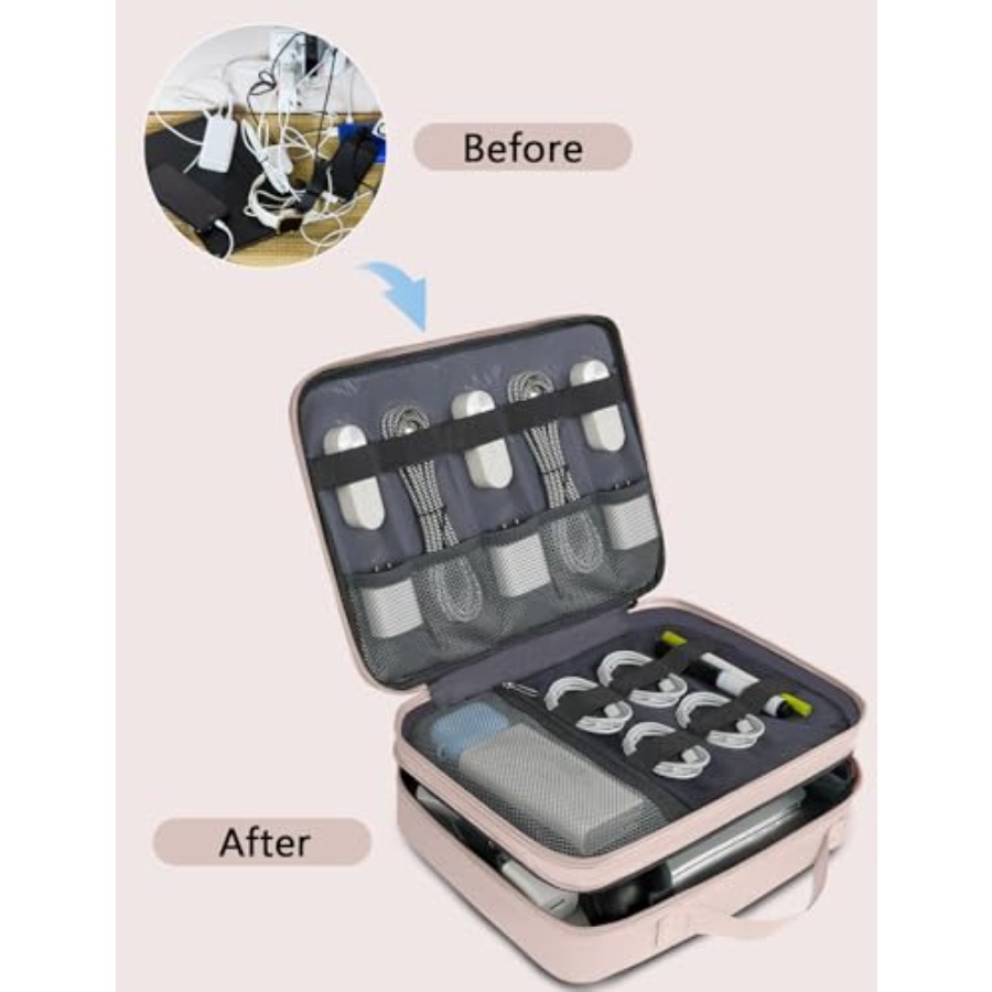 Travel Cord Organizer for Wome - Tech Accessories Travel Case のレビューと価格