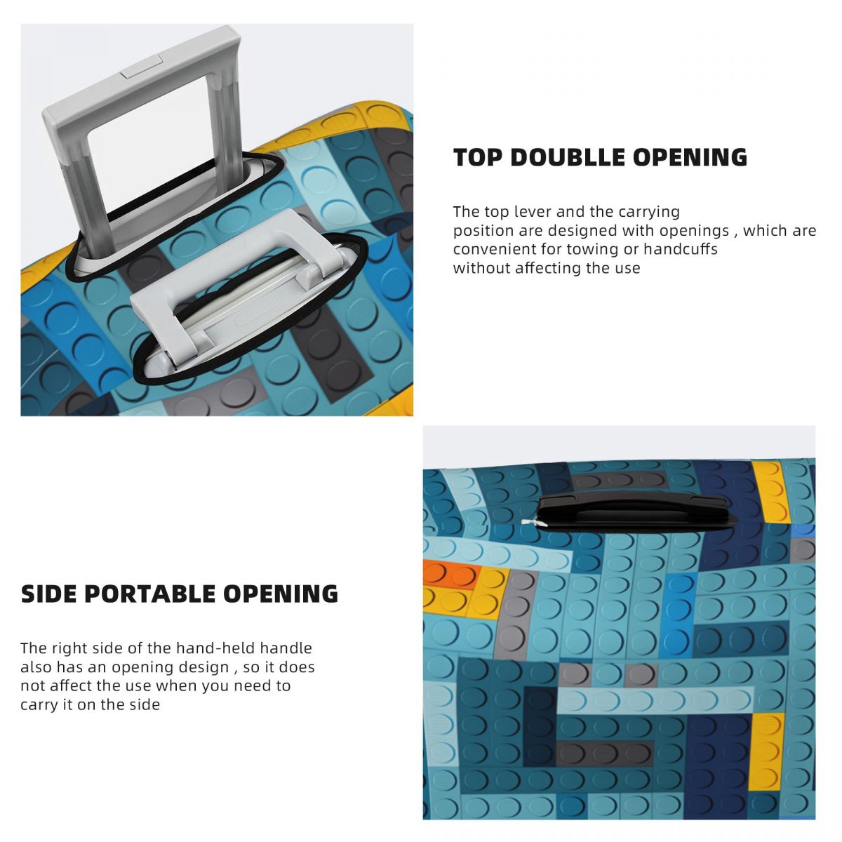 Blue Tech Pixel Building Block - Tech Accessories Travel Case のレビューと価格